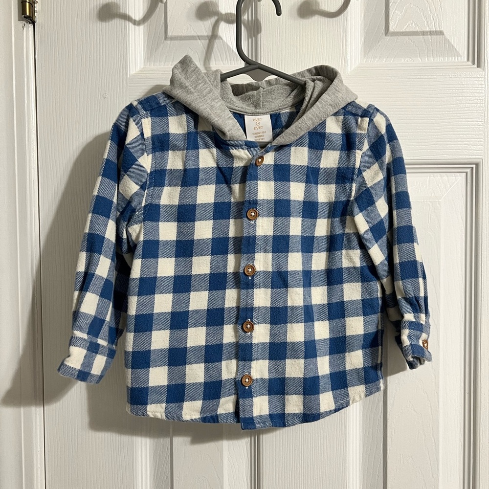 ever & ever Hooded Flannel Shirt 18M